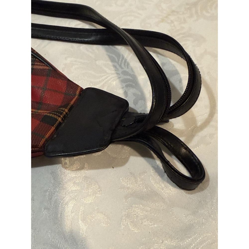Villager by Liz Claiborne Vintage 90s Y2K Tartan Plaid Multiway Backpack & Case - Picture 10 of 13